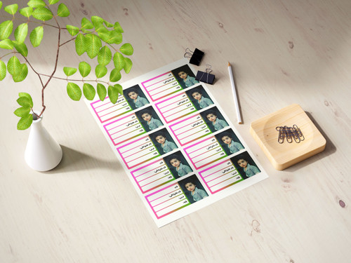 برچسب نام مدرسه با طرح عکس دلخواه 2